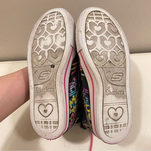 Skechers High Top Sneakers Rainbow Twinkle Toes - Girl's 13 - Picture 6 of 7